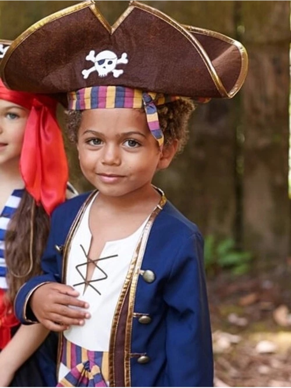 Pottery Barn Kids Pirate Halloween Costume Sz 4-6 Yrs Hat, Jacket & Pants
